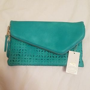 Teal clutch